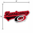 Rico Industries Nhl Carolina Hurricanes Distressed Shape Cut Pennant - Home And Living Room D  Cor - Soft Felt Ez To Hang 18X0.1