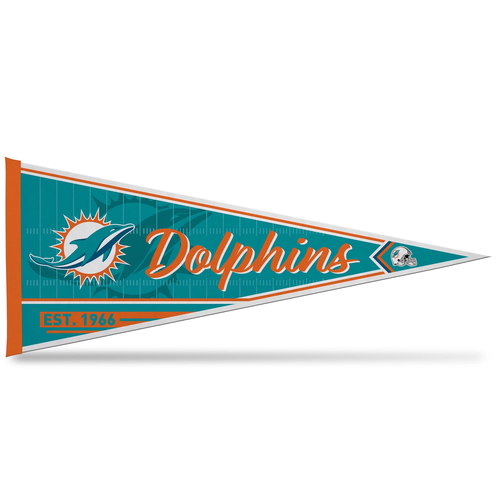 Rico Industries Nfl Football Miami Dolphins Classic 12'' X 30'' Felt Wall D  Cor Pennant - Great For Home/Bed Room/Man Cave D  C