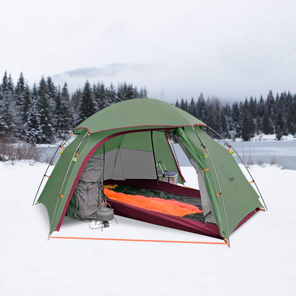Kazoo Lightweight Backpacking Tent 2 Person Waterproof Camping Tents 2 People Hiking Tents Two Person Aluminum Poles Double Laye