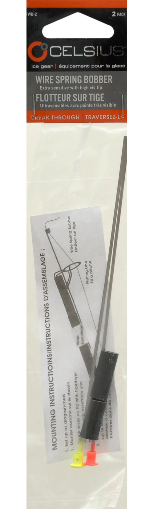 Celsius Wire Ice Fishing Fwb-2 Spring Bobber Pack Of 2