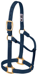 Weaver Leather Original Non-Adjustable Nylon Horse Halter, Navy, Yearling