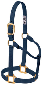 Weaver Leather Original Non-Adjustable Nylon Horse Halter, Navy, Yearling