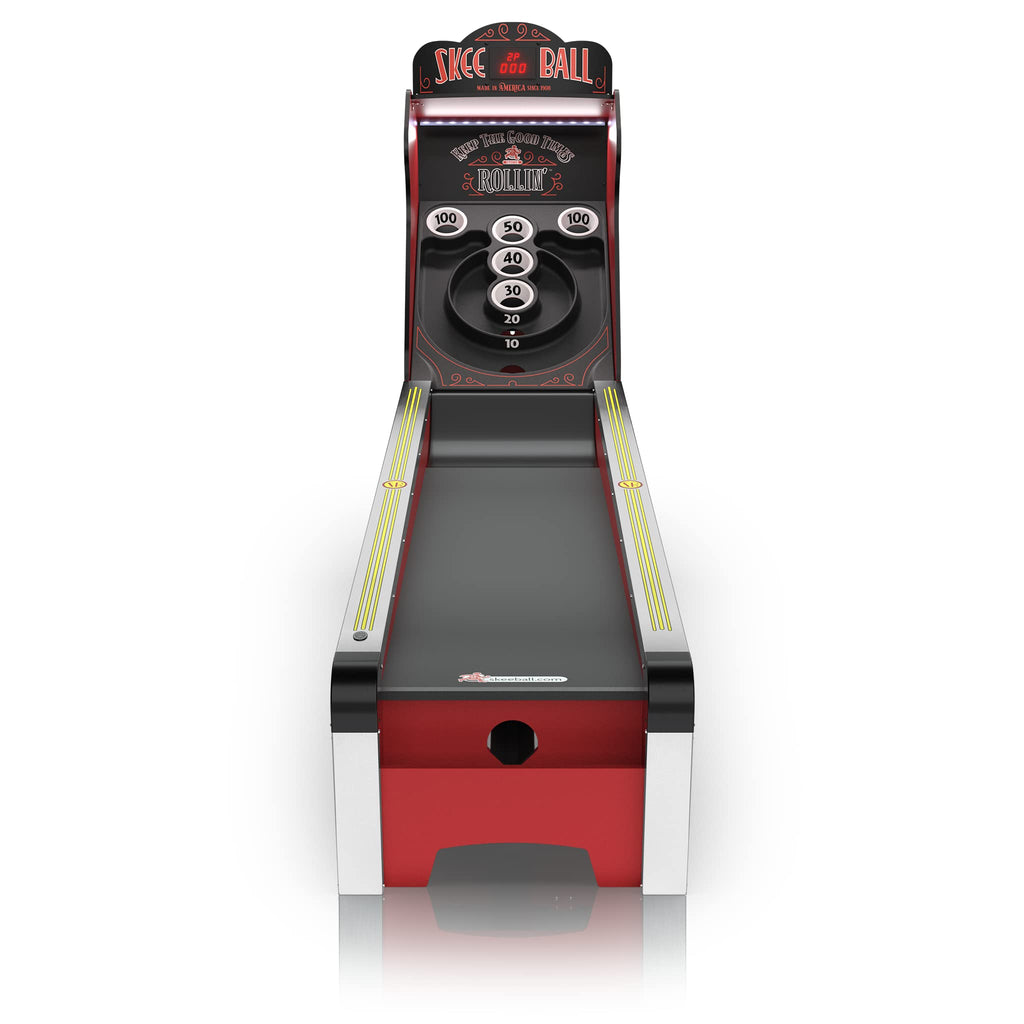 Skee-Ball Arcade Table Machine Game For Home Basement Recreation Room - Deluxe Nostalgic Classic Family Fun Of Roll And Score -