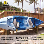 Suspenz Deluxe Kayak Canoe Sup Storage Rack, Adjustable Wall Hangers/Hooks, Indoor & Outdoor Use, Safety Straps, Stores Boats Up
