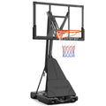 Yohood Basketball Hoop Outdoor Portable, 10ft Quickly Adjustable Basketball Goal System with 44 Inch PC Backboard & Wheels for C