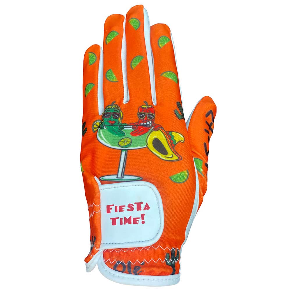 Giggle Golf Women'S Golf Glove (Large, Worn On Right Hand, Fiesta (New))