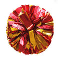 Puzine 2Pack 12 Cheerleading Pom Poms With New Handle For Team Spirit Sports Dance Cheering Kids Adults (Red And Gold)