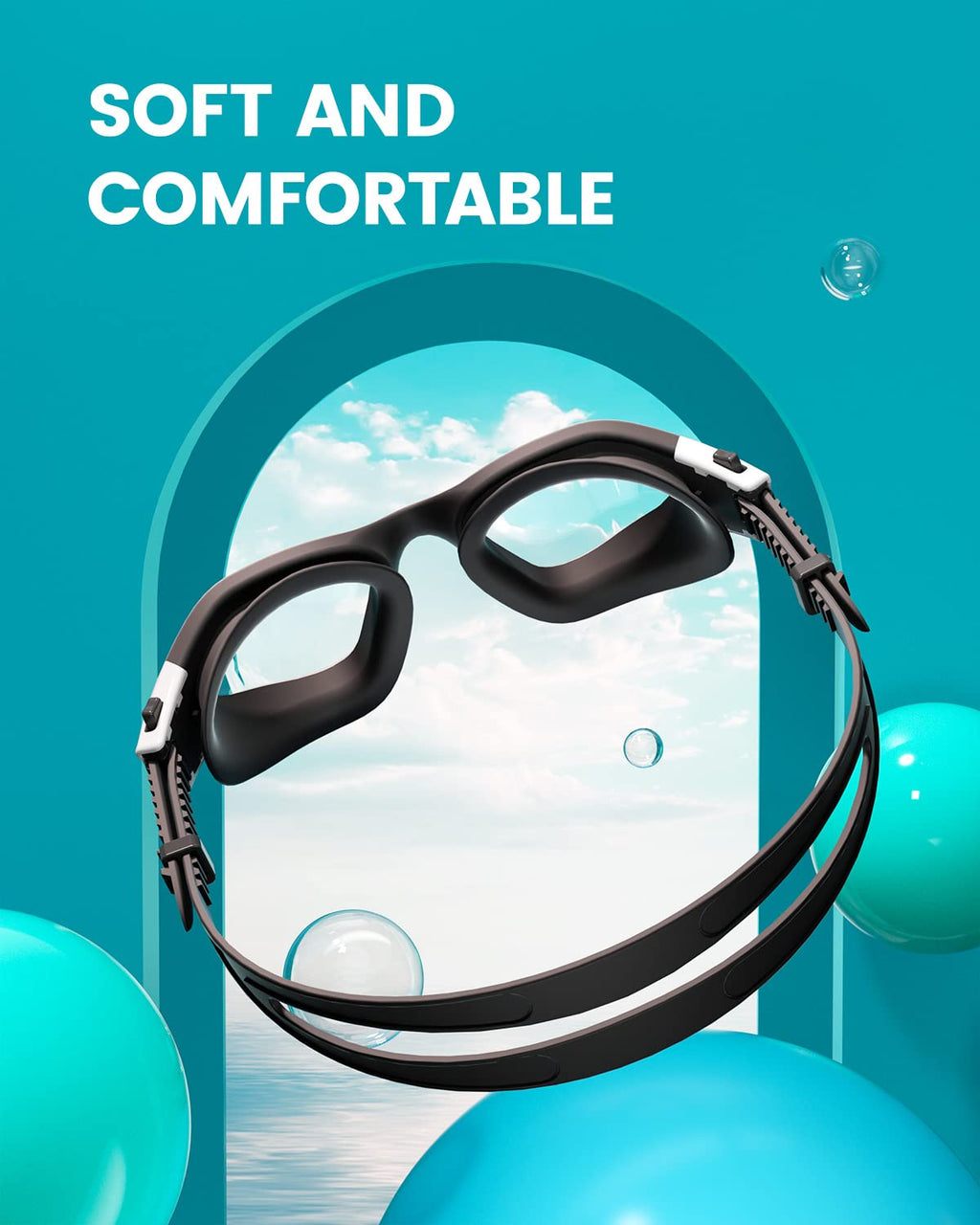 Yakaon Kids Swim Goggles, A1Mini Comfortable Swimming Goggles For Unisex-Child, Anti-Fog Uv Protection Leak-Proof Swim Goggles F