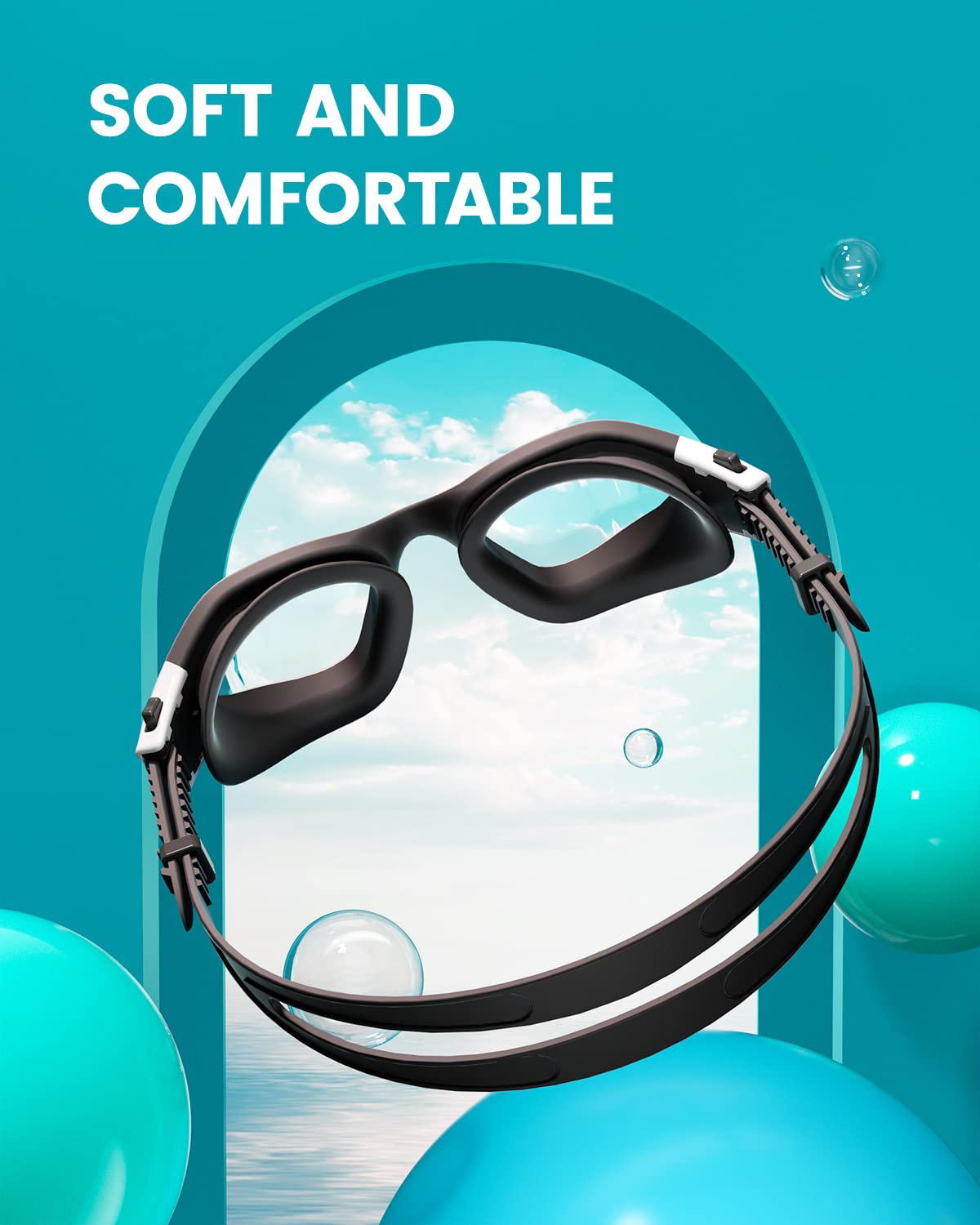 Yakaon Kids Swim Goggles, A1Mini Comfortable Swimming Goggles For Unisex-Child, Anti-Fog Uv Protection Leak-Proof Swim Goggles F