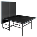 IUNNDS Portable Table Tennis Table 6/8/8.5/9FT Foldable Ping Pong Game Set for Indoor with Net and Post Set, 2 Paddles and 3 Bal