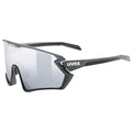 Uvex Modern Rectangular Sports Glasses, Black-Grey Matt/Silver, Einheitsgre