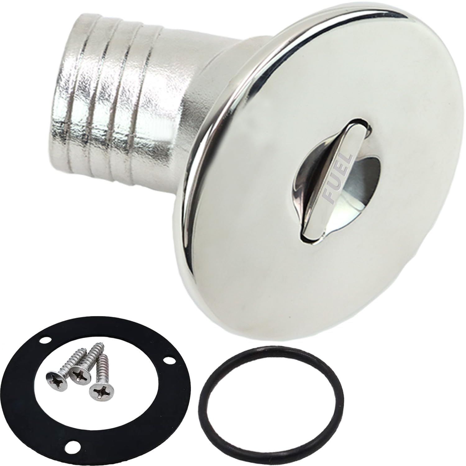 SHENGHUISS Boat Deck Fuel Fill/Filler 1-1/2 Inch(38mm) with Keyless B Cap 316 Stainless Steel Boat Deck Hardware for Boats, Yach