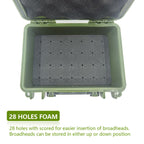 Wamlet Archery Broadhead Box Hunting Accessory Case Holds 28 Broadheads (Case Only) - Green