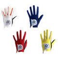 Finger Ten Junior Kids Dura Feel White Blue Red Yellow Golf Gloves Extra Value 2 Pack (Large White, Left)