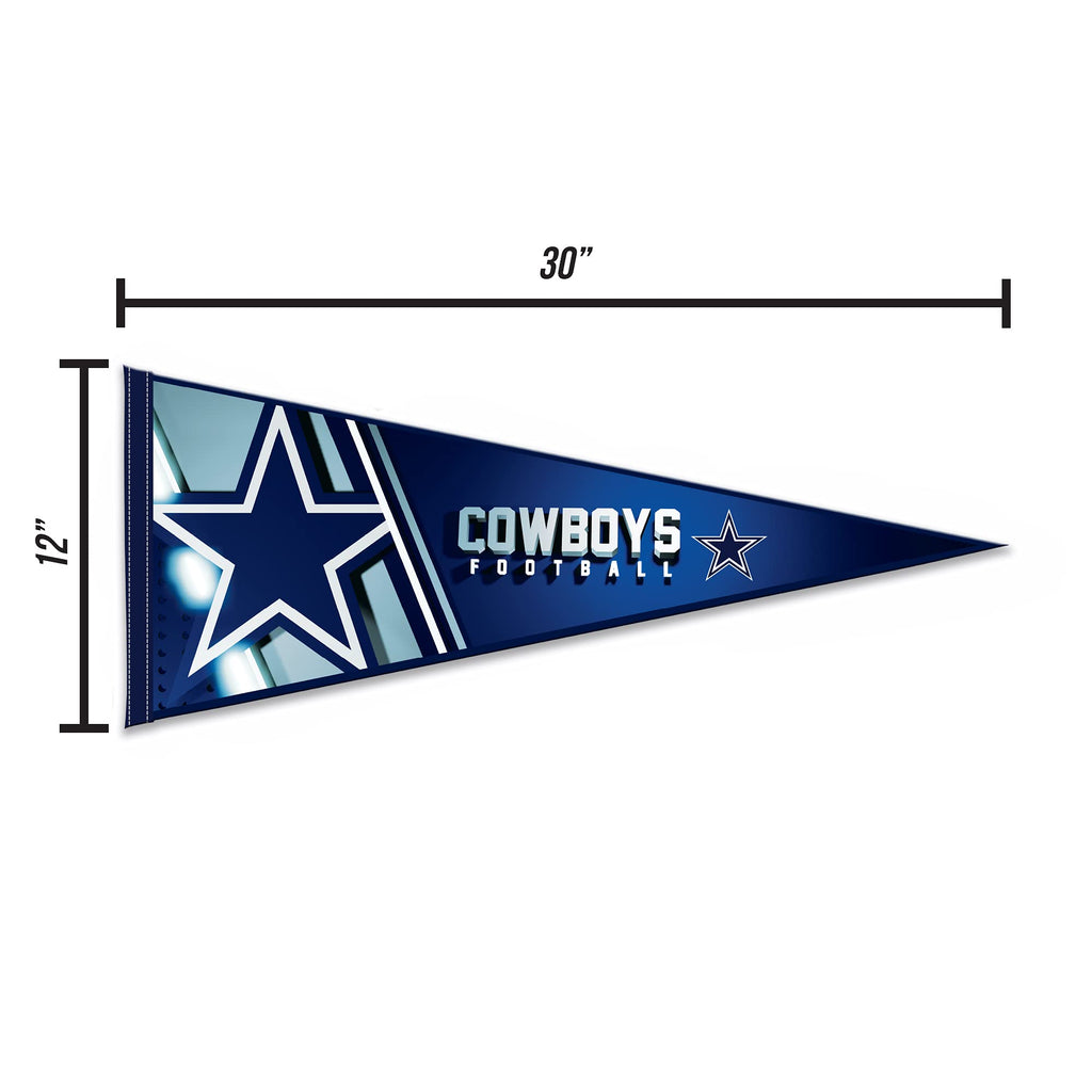 Rico Industries Nfl Football Dallas Cowboys Primary 12'' X 30'' Felt Wall D  Cor Pennant - Great For Home/Bed Room/Man Cave D  C
