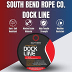 South Bend Rope Marine Grade Double Braided Nylon Dock Line W/Eye Splice (Black, 1-Inch X 35 Feet)