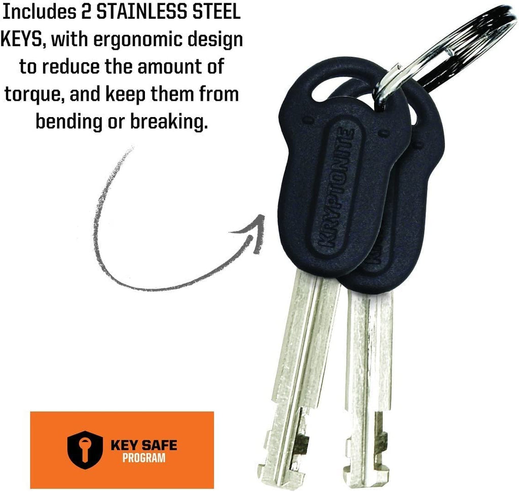 Kryptonite Kryptolok Standard Bike U-Lock, Heavy Duty Anti-Theft Bicycle U Lock, 12.7Mm Shackle With Mounting Bracket And Keys,