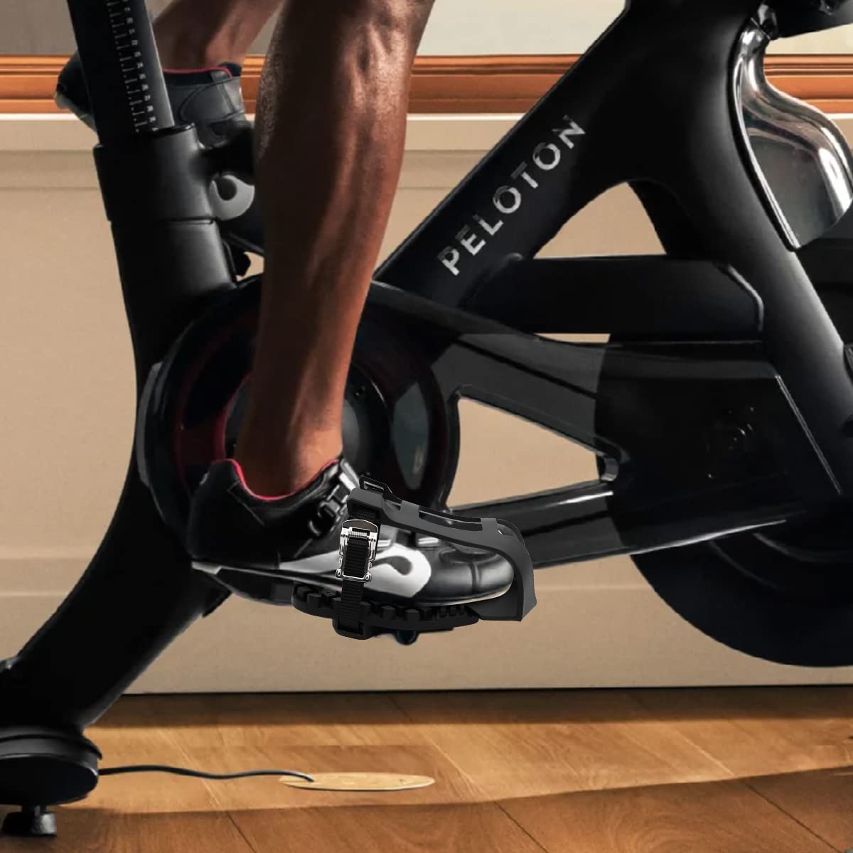 Thinvik Bike Toe Cages Pedal For Peloton Spin Bike & Peloton Bike+ Pedals - Indoor Cycling Pedal Adapters Convert Look Delta Ped