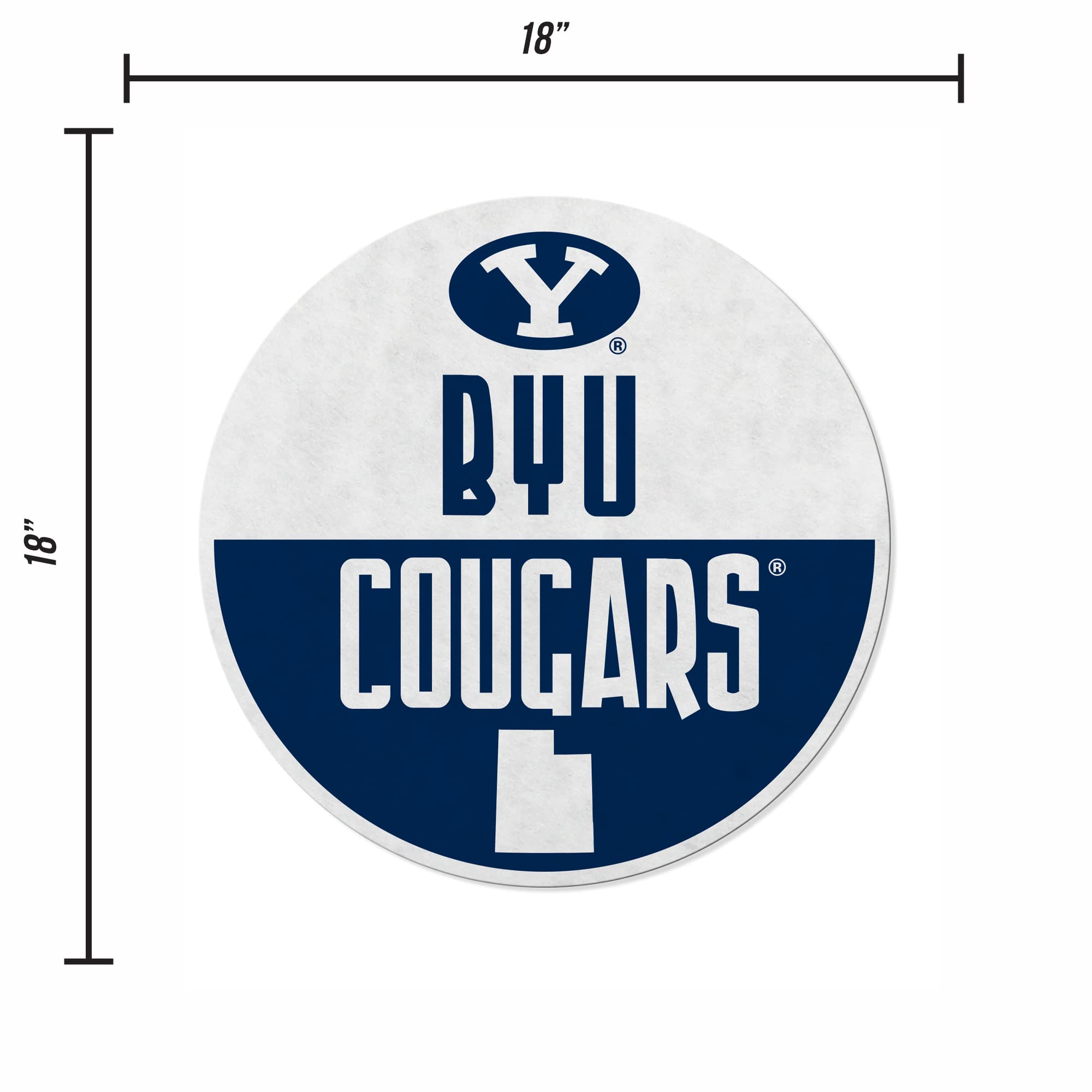 Rico Industries Ncaa Byu Cougars Classic Shape Cut Pennant - Home And Living Room D  Cor - Soft Felt Ez To Hang
