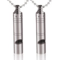 Autuveen Titanium Outdoor Emergency Whistle,EDC Loud Whistle Necklace for Women Men,Survival Signal Whistles with Lanyard for Ca