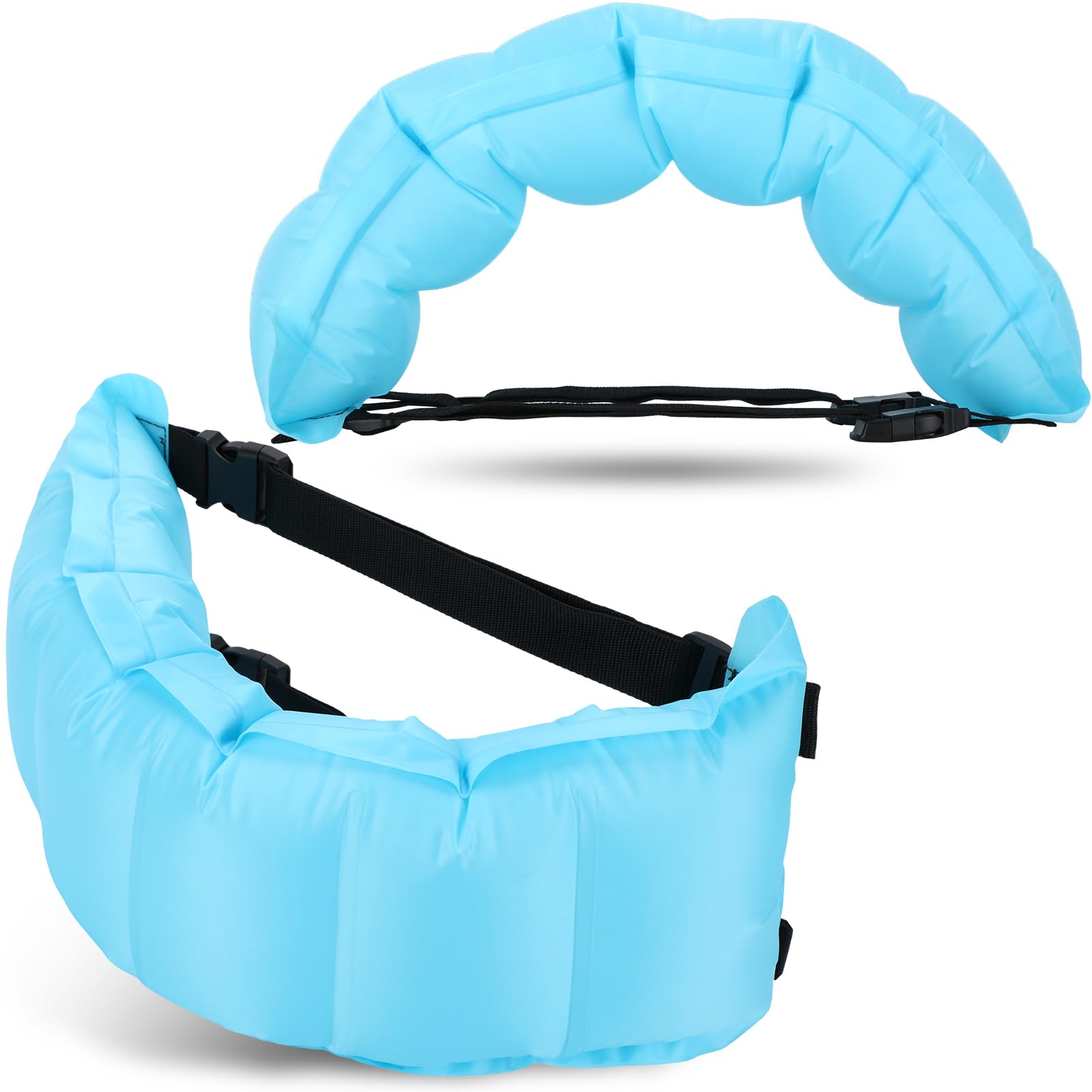 Lewtemi 1 Pcs Inflatable Swim Belt Pool Flotation Portable Waist Aid for Adults Adjustable Swimming Training Aid Waist Belt with