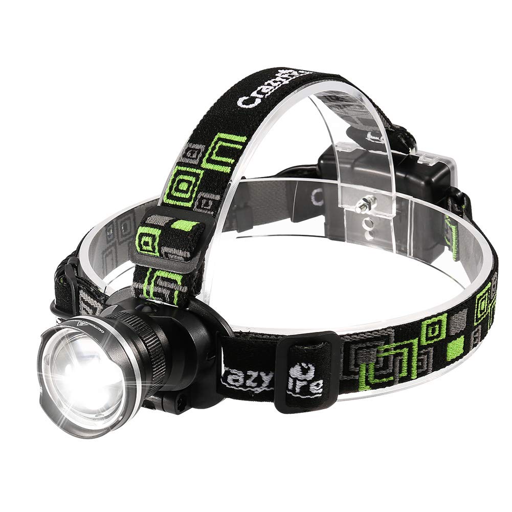 CrazyFire LED Headlamp, Super Bright Headlamp Headlight Flashlight, 3 Modes Zoomable Headlamps for Runing,Hiking,Camping,Fishing