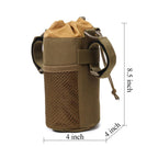 Tegool Water Bottle Sleeve Bag Bottle Holder Tactical Water Bottle Pouch Not Oversize (Brown)