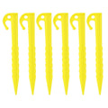 Camdesign 6Pc Visible Yellow Plastic Universal Tent Pegs Ground Nail Stakes For Camping Gardening Dji Drone Landing Pad Canopies