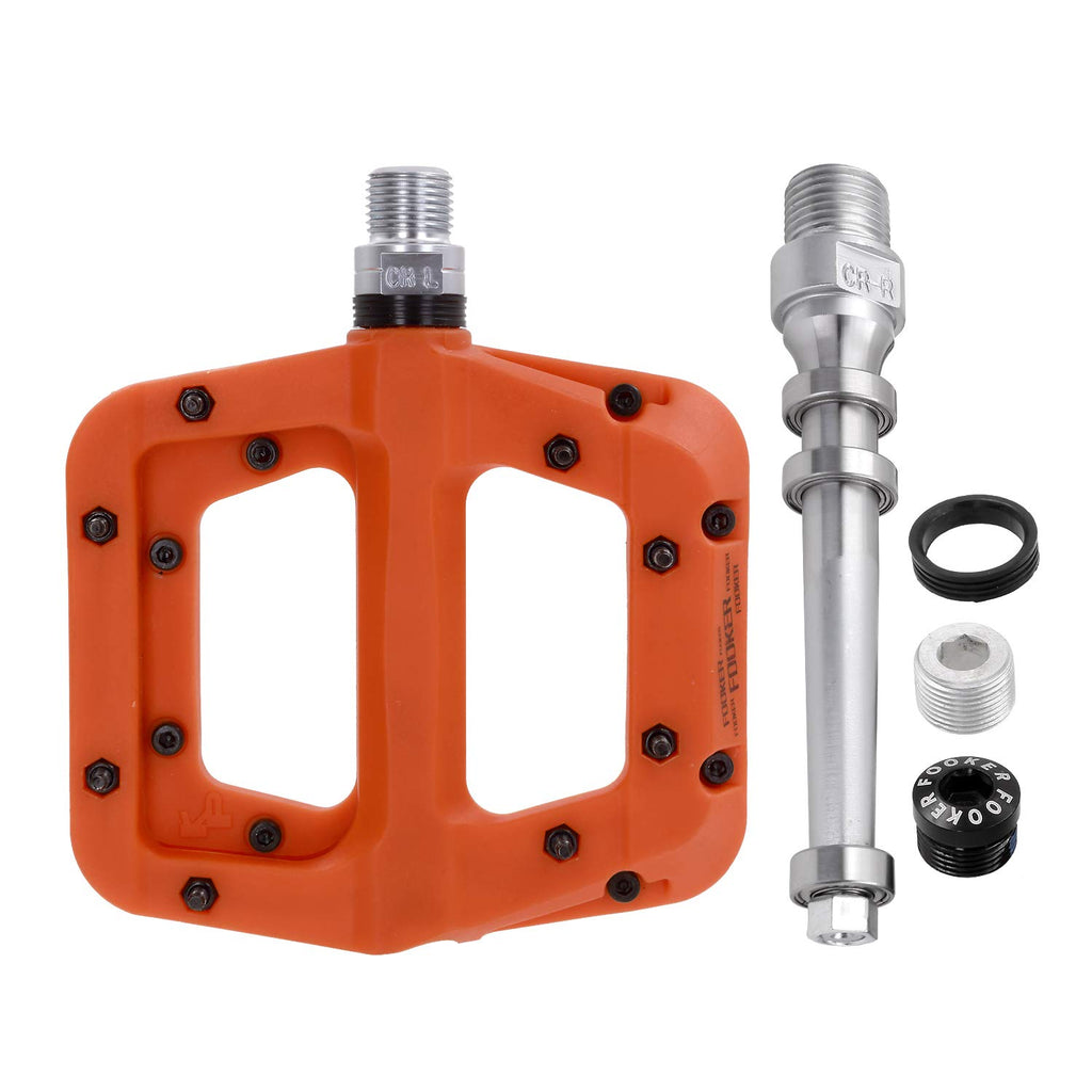 Fooker Mtb Pedals Mountain Bike Pedals 3 Bearing Non-Slip Lightweight Nylon Fiber Bicycle Platform Pedals For Bmx Mtb 9/16''