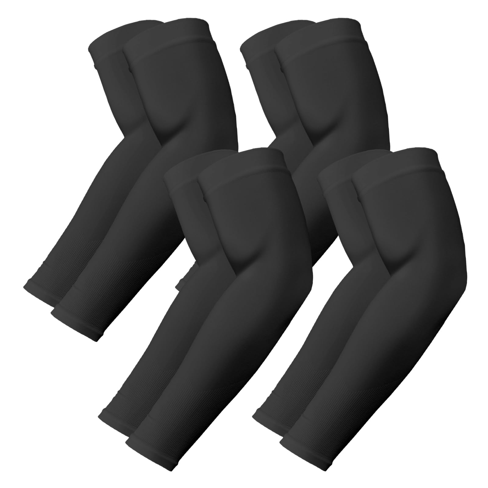 Yeslife 4 Pairs Uv Sun Protection Arm Sleeves For Men & Women, Upf 50 Sports Sleeve, Sleeves To Cover Arms (4 Black