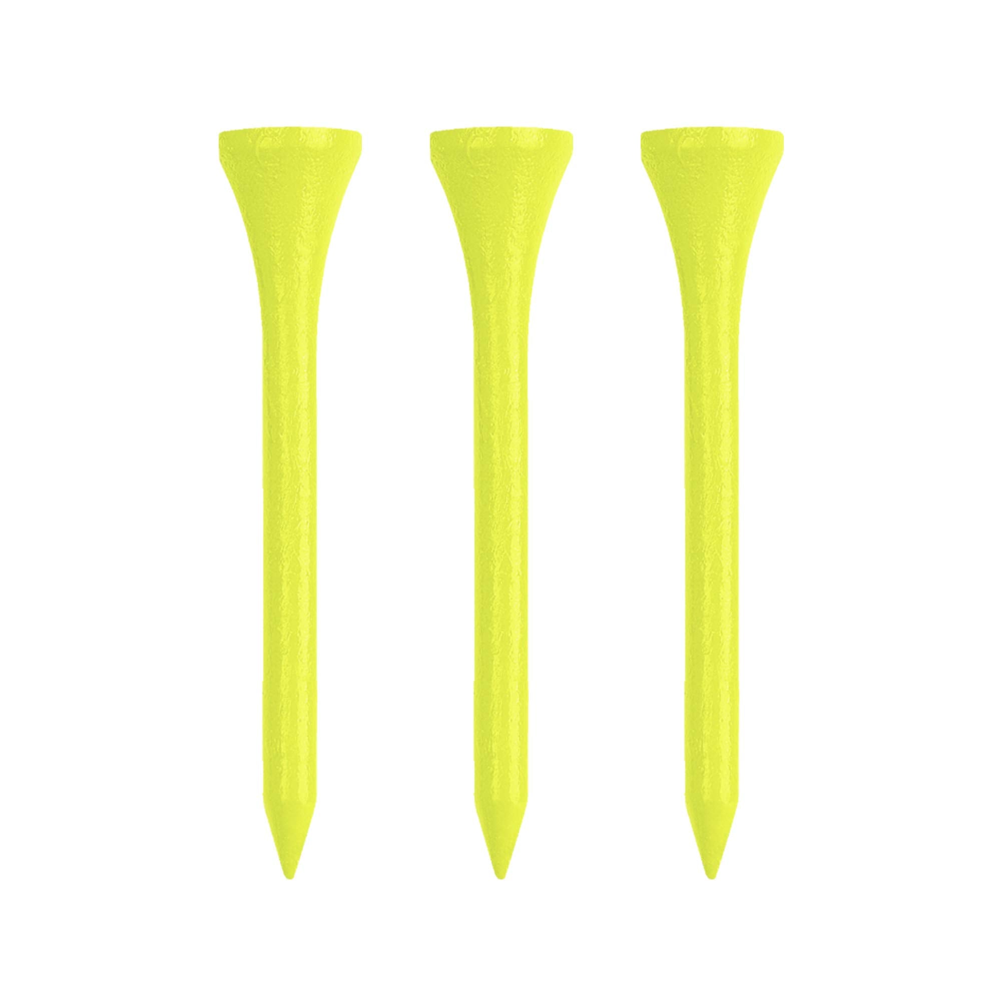 Izzo Golf Wood Golf Tees, 1.75 Inch, Neon Yellow (Pack Of 200)