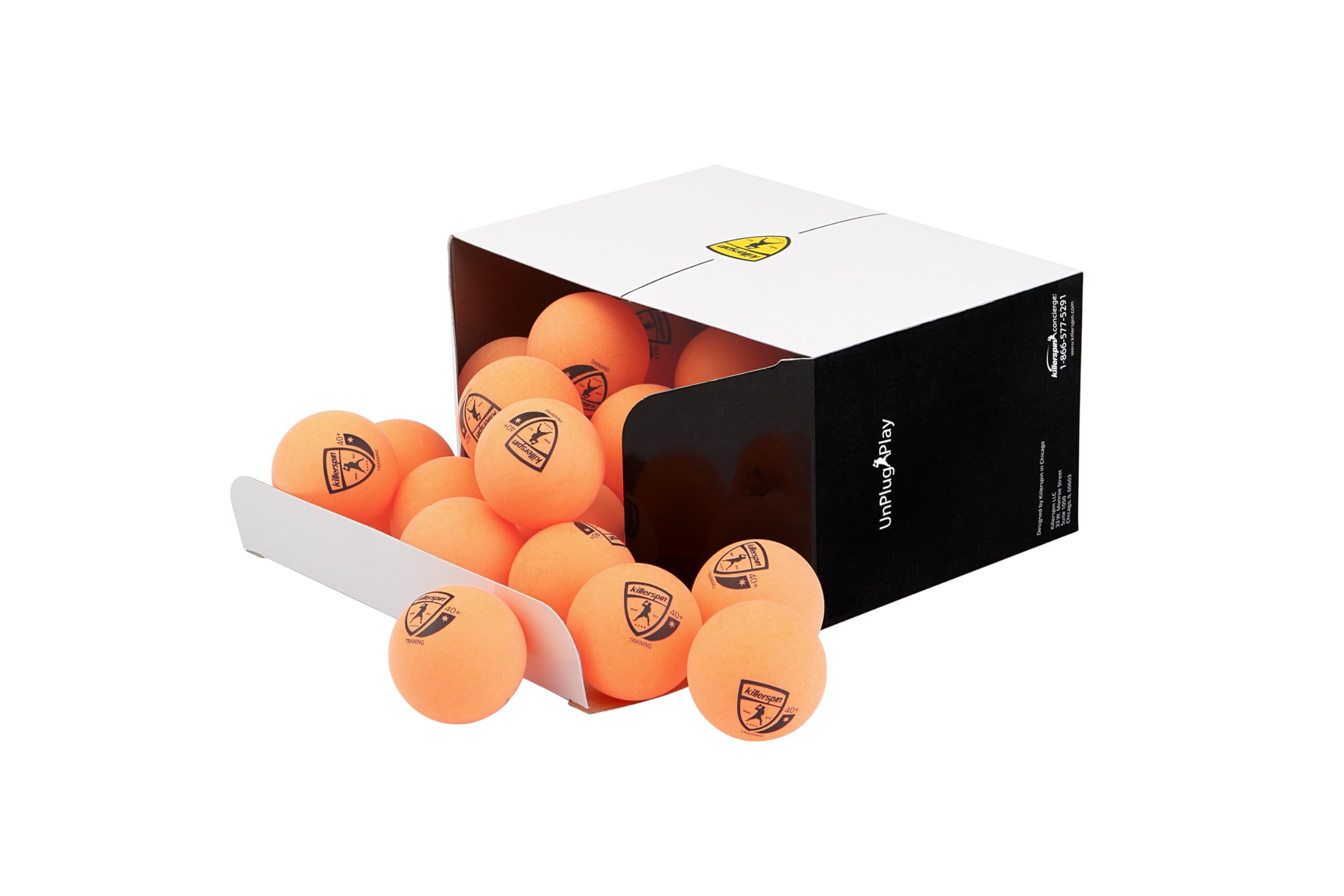 Killerspin Training 1 Star Balls 40+ (Orange) - 25 Pack Table Tennis Balls  High-Performance 40+ Abs Training Balls  Ultimate Du