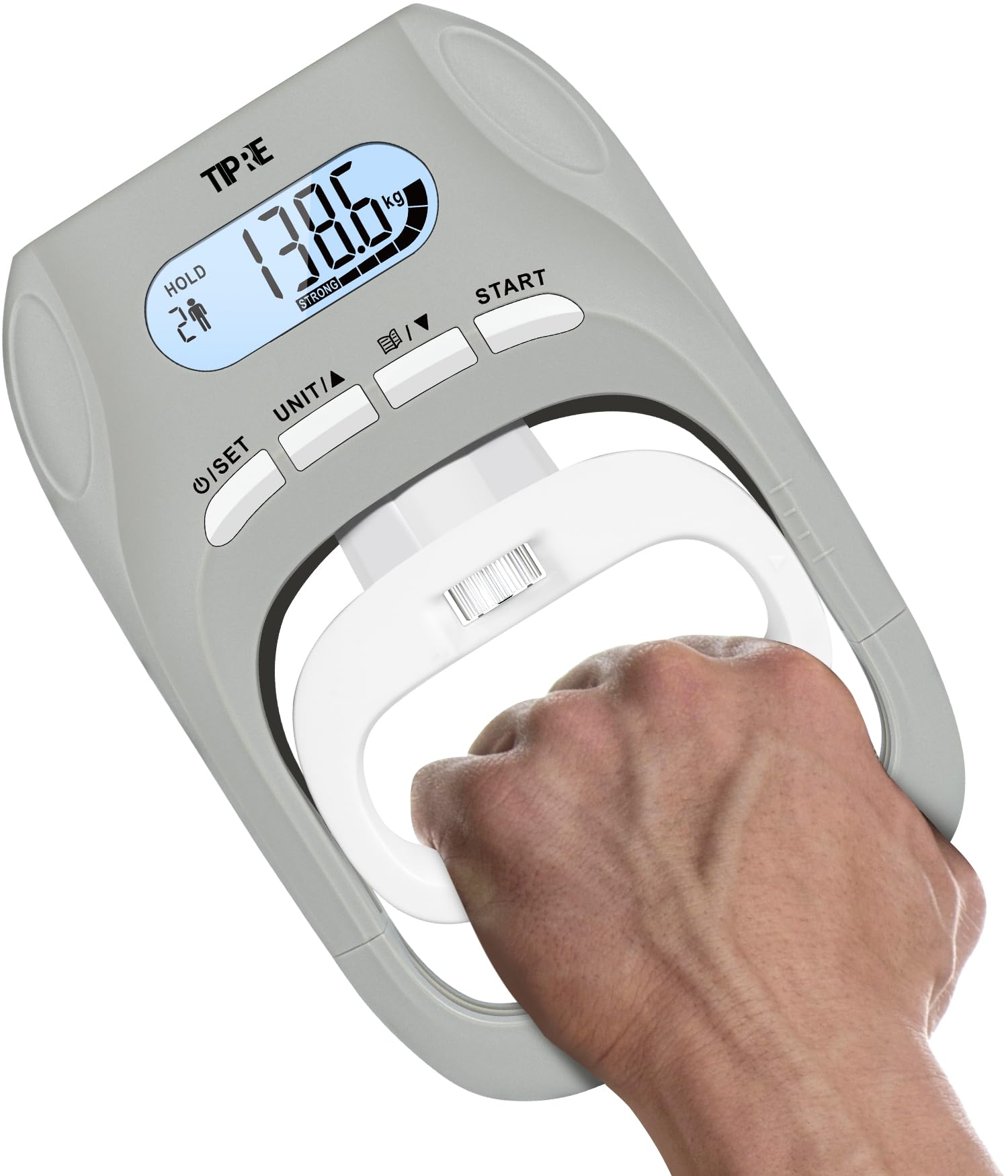Tipre 396Lbs/180Kg Grip Strength Tester, Digital Dynamometer With Lcd Display, Adjustable Hand Grip Training Gauge, Exercisers F