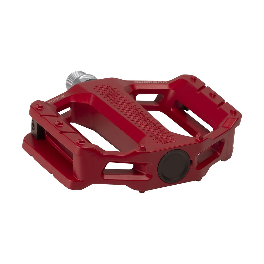 Shimano Pd- Ef202 Casual Riding Flat Pedal, Red, One Size