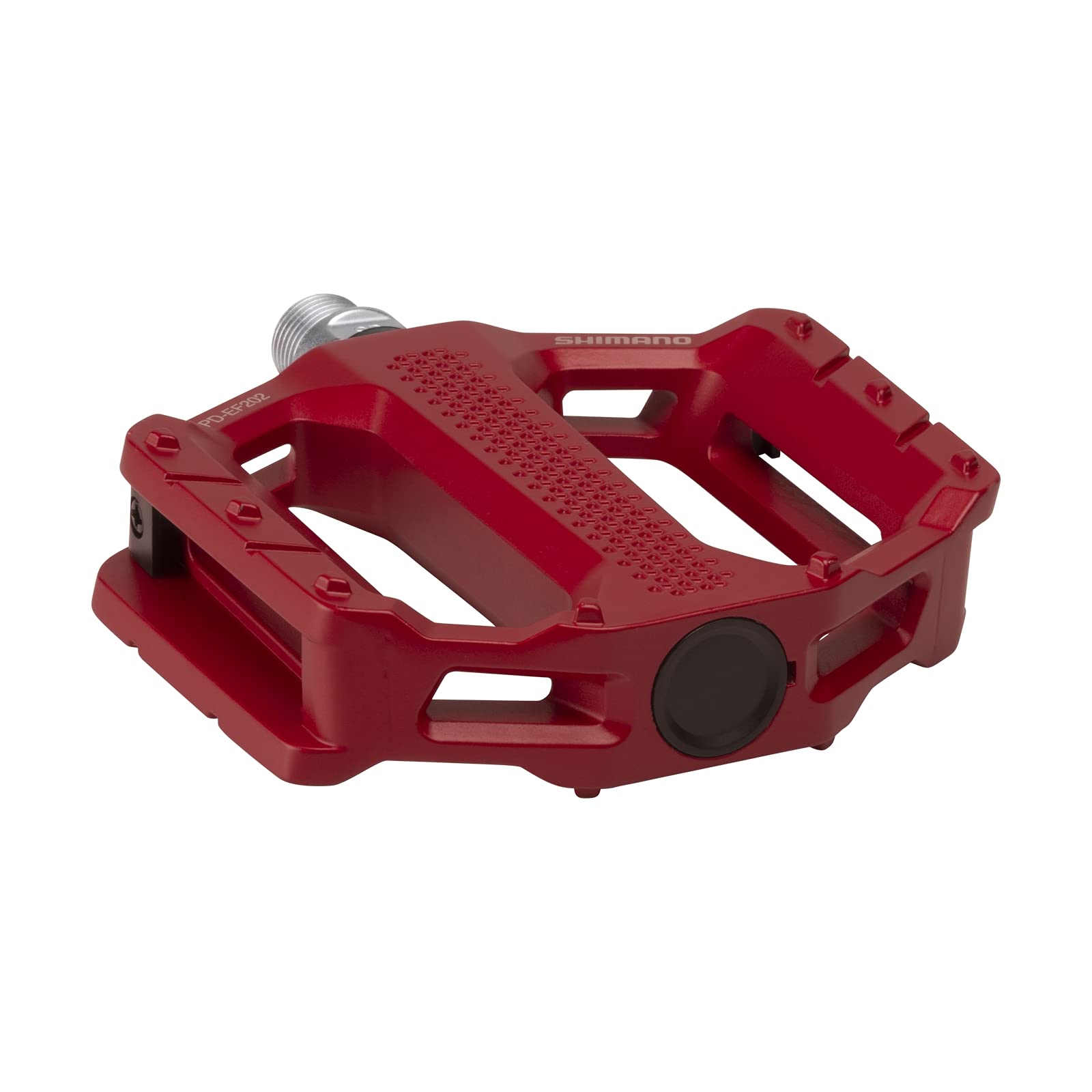 Shimano Pd- Ef202 Casual Riding Flat Pedal, Red, One Size