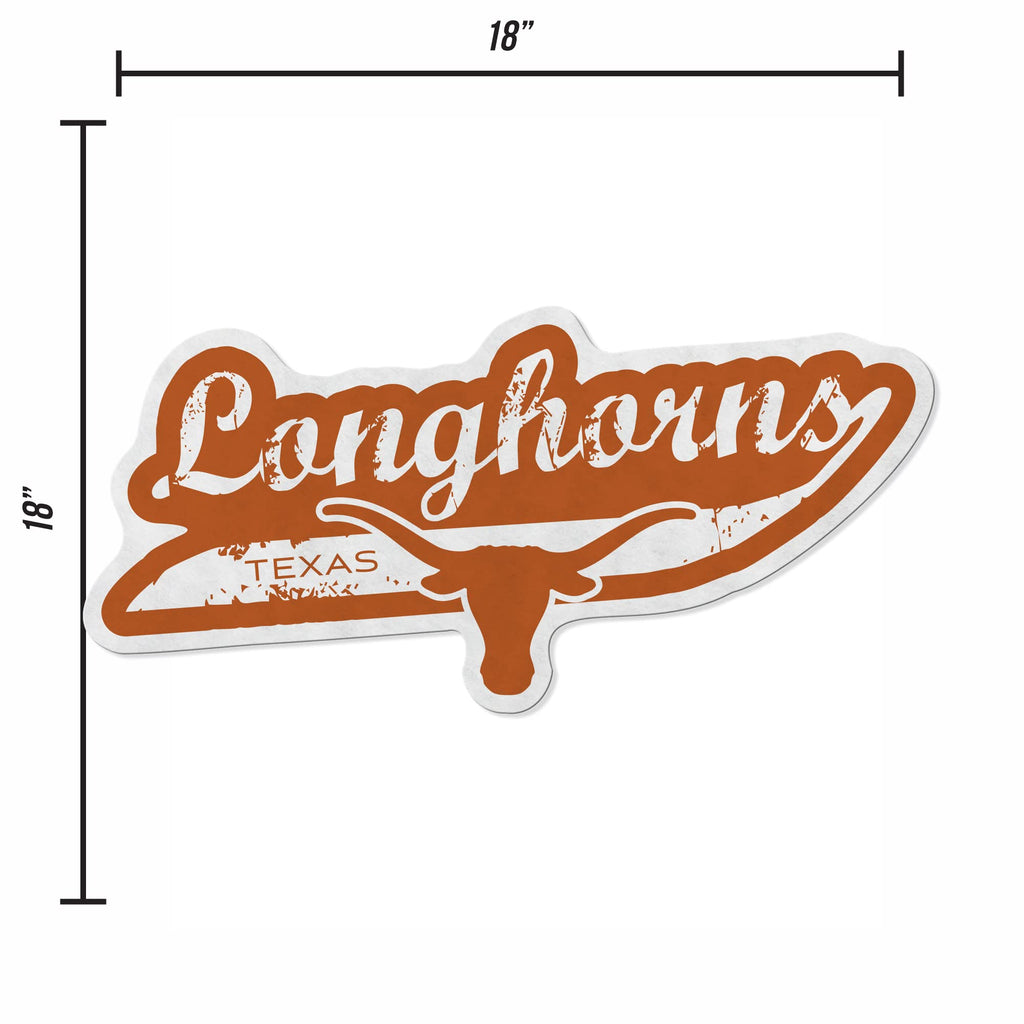 Rico Industries Ncaa Texas Longhorns Distressed Shape Cut Pennant - Home And Living Room D  Cor - Soft Felt Ez To Hang 18X0.10X1
