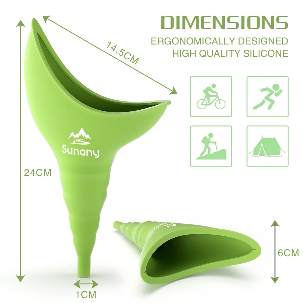 Female Urination Device, Female Urinal Silicone Funnel Urine Cups Portable Urinal For Women Standing Up To Pee Funnel Reusable W