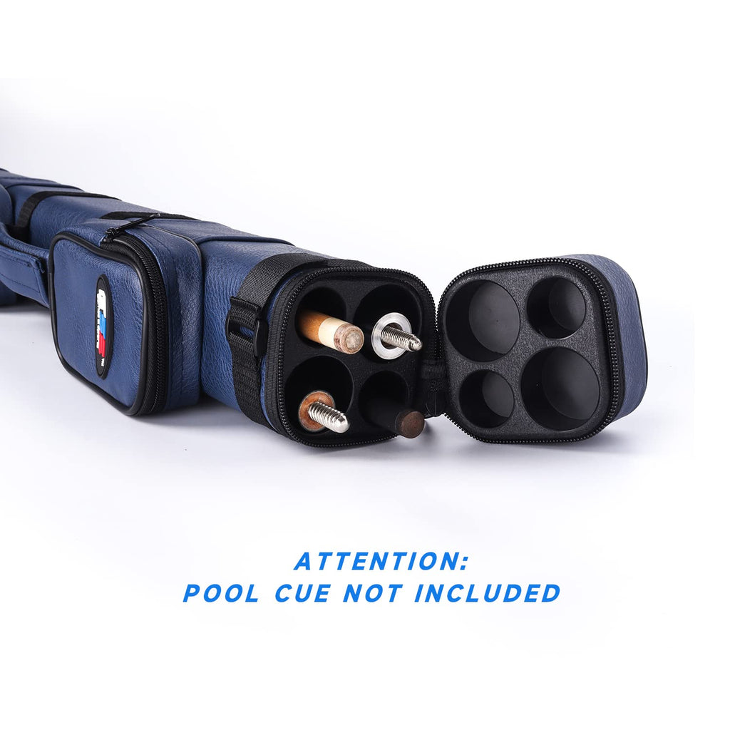 Gse 2X2 Deluxe Hard Billiard Pool Cue Stick Carrying Case, Billiard Cue Case, Billiards Accessories (Square - Blue)