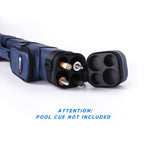 Gse 2X2 Deluxe Hard Billiard Pool Cue Stick Carrying Case, Billiard Cue Case, Billiards Accessories (Square - Blue)