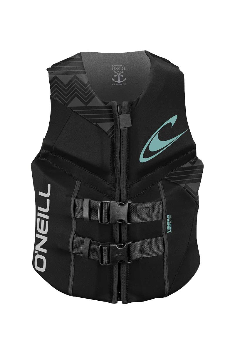 O'Neill Wetsuits Women'S Reactor Uscg Life Vest, Black/Black/Black