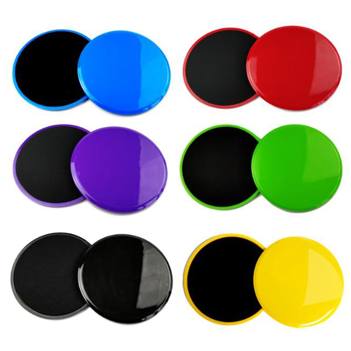 SECRET DESIRE 2X Core Sliders Compact for Training Abdominal Core Strength Improve Balance Red