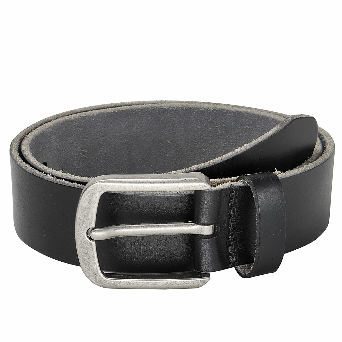 Xouxou Mens Casual Leather Jeans Belts Classic Work Business Dress Belt With Prong Buckle For Men (Full Grain Leatherblack (F316