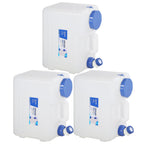 Redswing 3 Pack 4 Gallon/15L Portable Water Container With Spigot, Water Storage Carrier For Camping Outdoor Hiking, Bpa Free