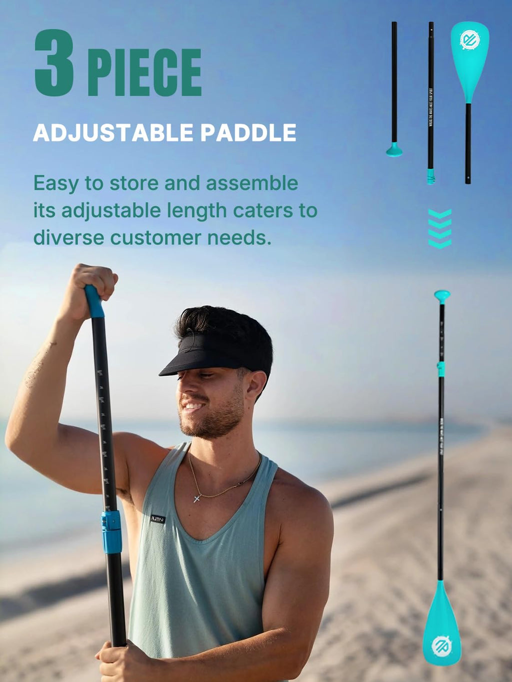 Niphean Inflatable Stand Up Paddle Board With Sup Accessories, Anti-Slip Eva Deck, 10   6       Inflatable Paddle Boards For Sur