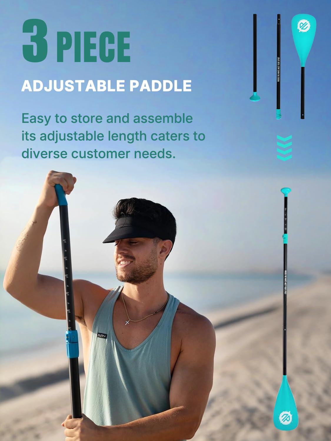 Niphean Inflatable Stand Up Paddle Board With Sup Accessories, Anti-Slip Eva Deck, 10   6       Inflatable Paddle Boards For Sur