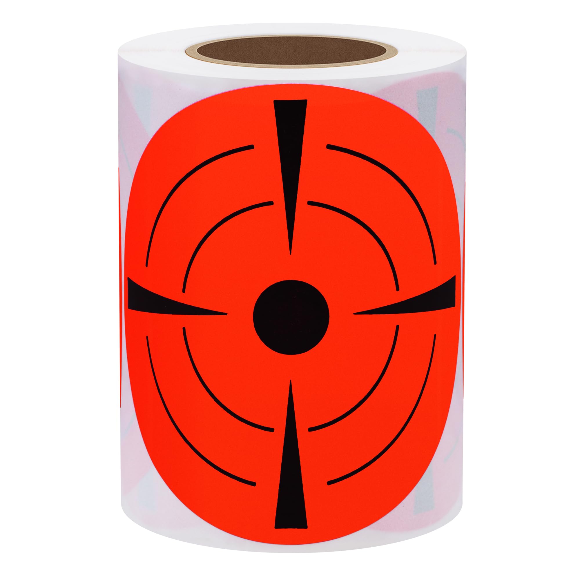 Hybsk Target Pasters 3 Inch Round Adhesive Shooting Targets - Target Dots - Fluorescent Red and Black (3 inch, Fluorescent Red)