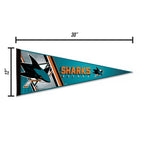 Rico Industries Nhl Hockey San Jose Sharks Primary 12'' X 30'' Felt Wall D  Cor Pennant - Great For Home/Bed Room/Man Cave D  Co