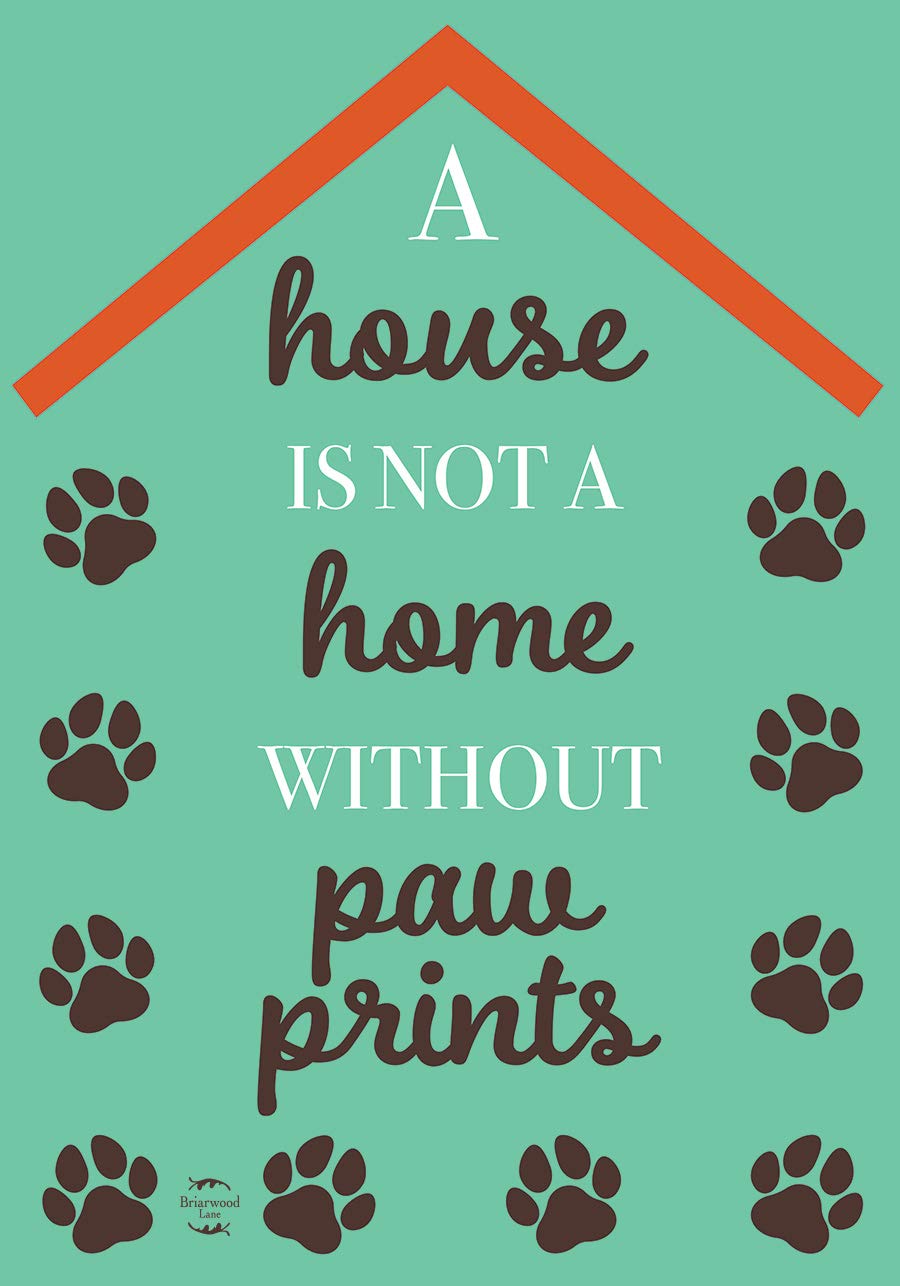Pawprints Home Garden Flag Dog Cat Animal Lover 125 X 18 Briarwood Lane