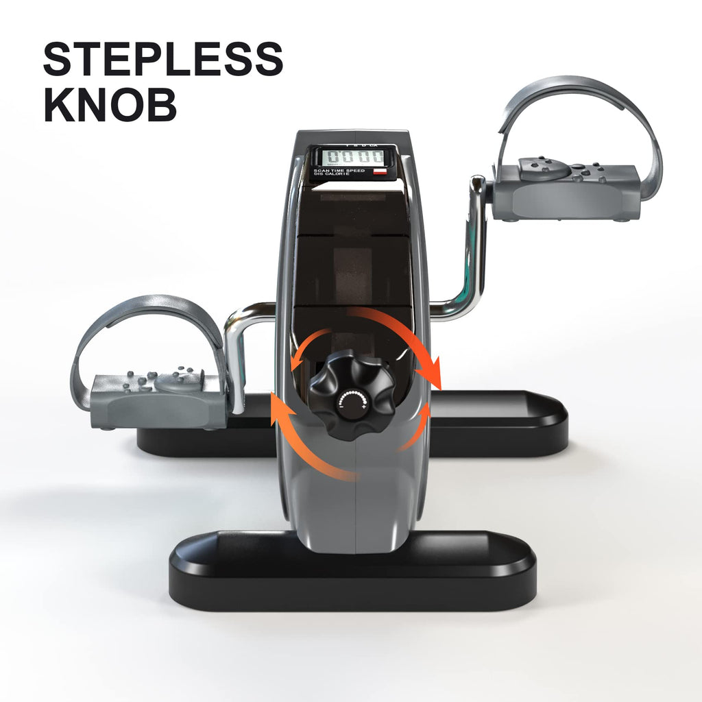 Under Desk Bike Pedal Exerciser Portable Mini Home Exercise Bike With 5Lbs Flywheel Sitting Peddler Exerciser For Seniors Legs A