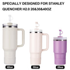 HYZ 8 Piece Accessories for Stanley Cup, Silicone Spill Proof Stopper Set and Protective Boot Including Straw Cover Cap for Stan